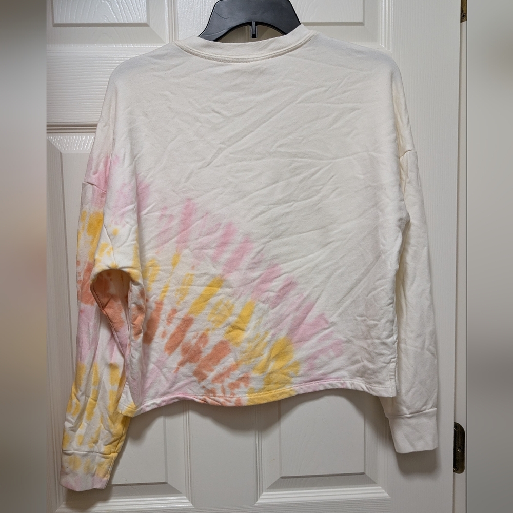 NWT Electric Rose Neil Tie-Dye Sweatshirt Size S Yellow Pink Oversized Size S - Picture 2 of 4